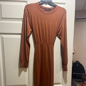 Long sleeve jersey dress